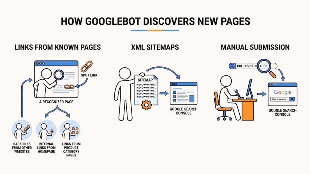 bagaimana googlebot menemukan halaman baru