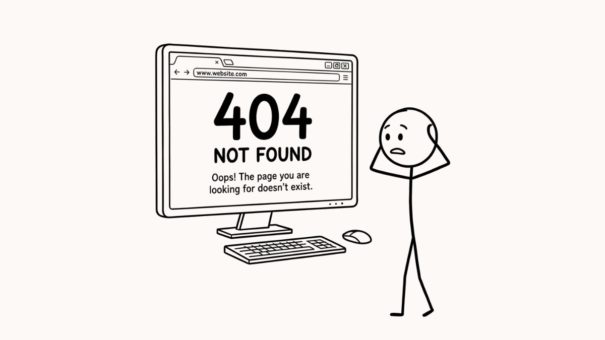 pengunjung menemukan halaman 404 not found